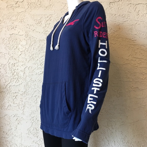 3 HOLLISTER 🌺 Matching Bundle | Hoodie, Long Sleeve Tee | Sz M | & Canvas Tote - Picture 2 of 16